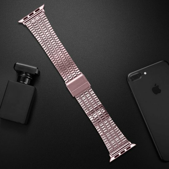 Metallband - Rosa - Geeignet f&uuml;r Apple Watch 44mm / 45mm / 46mm / 49mm