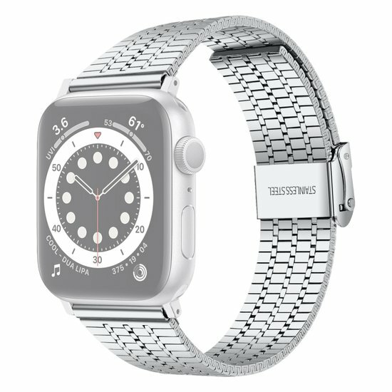 Metallband - Silber - Geeignet f&uuml;r Apple Watch 44mm / 45mm / 46mm / 49mm