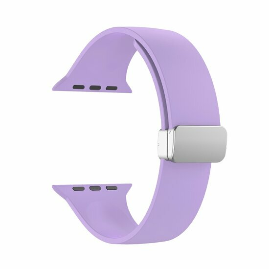 Silikonarmband - Faltschlie&szlig;e - Lila - Geeignet f&uuml;r Apple Watch 44mm / 45mm / 46mm / 49mm