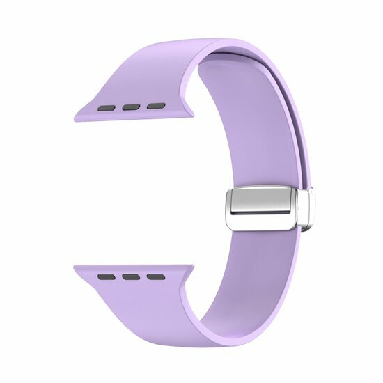Silikonarmband - Faltschlie&szlig;e - Lila - Geeignet f&uuml;r Apple Watch 44mm / 45mm / 46mm / 49mm