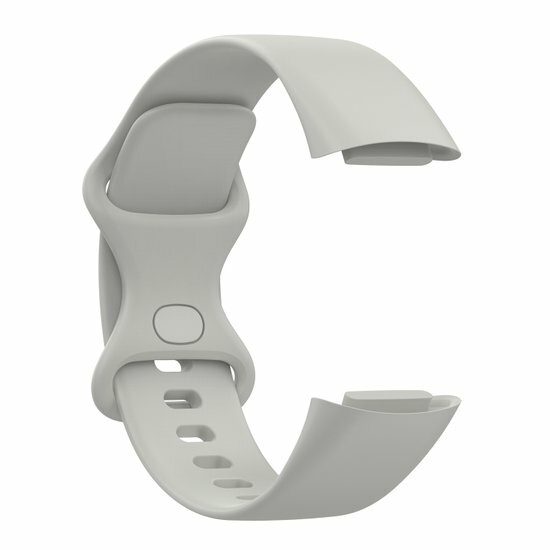 FitBit Charge 5 &amp; 6 Sportband mit Doppelschlaufe - Mattgrau - Gr&ouml;&szlig;e: S