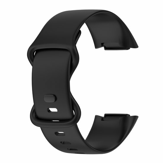 FitBit Charge 5 &amp; 6 Sportband mit Doppelschlaufe - Schwarz - Gr&ouml;&szlig;e: L