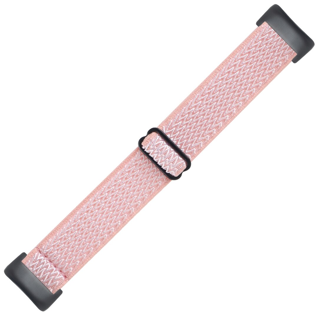 FitBit Charge 5 &amp; 6 Elastisches Solo-Schleifen-Nylonband - Rosa