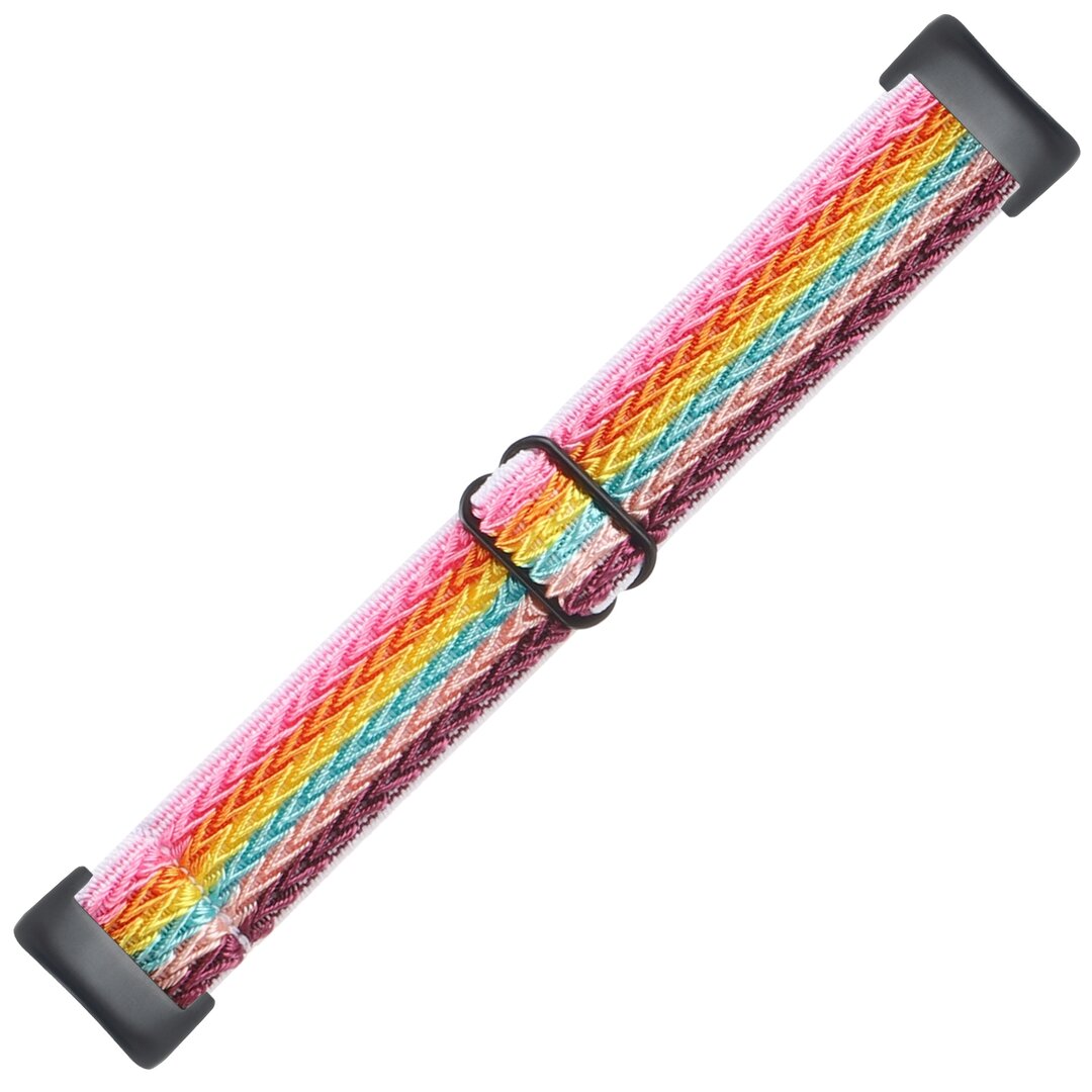 FitBit Charge 5 &amp; 6 Elastisches Solo-Schleifen-Nylonband - Mehrfarbig