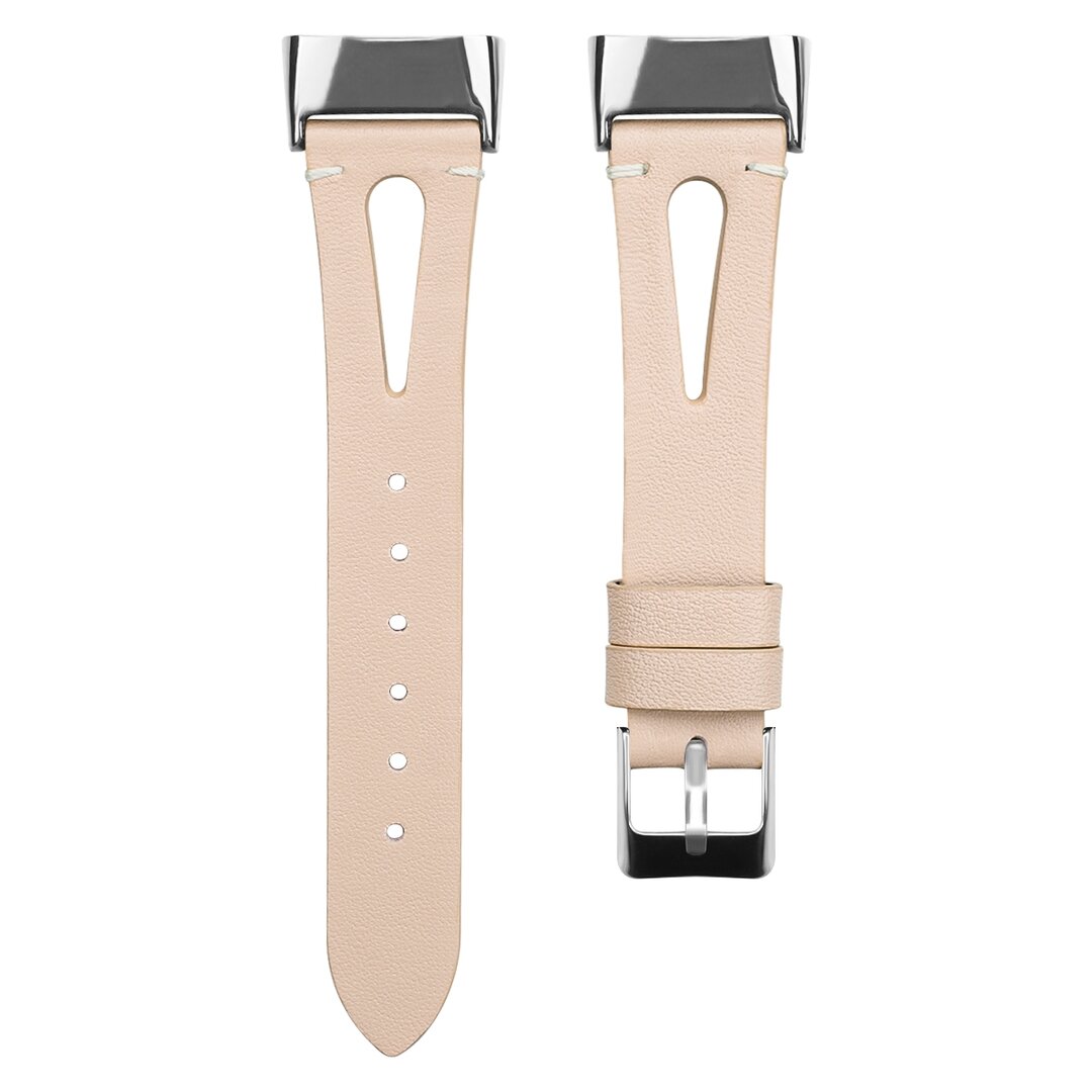 Fitbit Charge 5 &amp; 6 Armband - PU-Leder - Beige