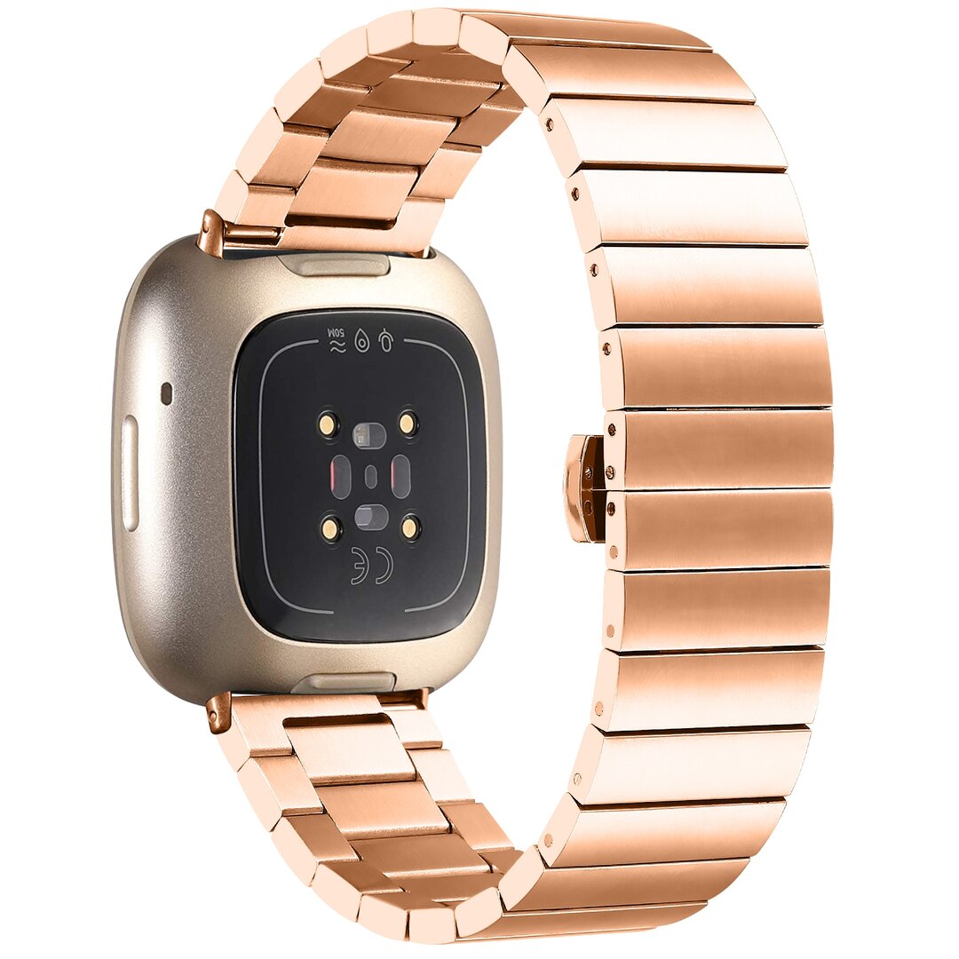 Fitbit Versa 3/4 &amp; Sense 1/2 Metallgliederband - Champagner Gold