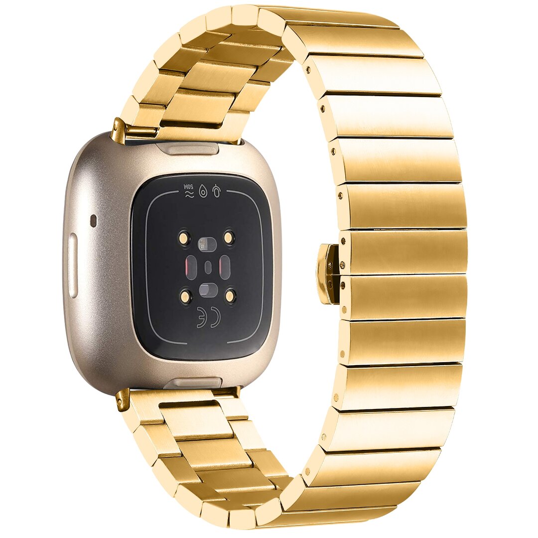 Fitbit Versa 3/4 &amp; Sense 1/2 Metallgliederband - Gold