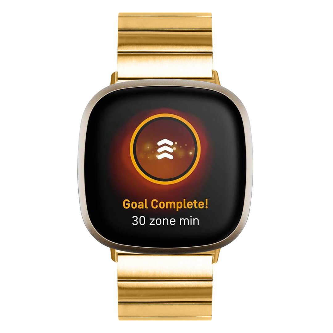 Fitbit Versa 3/4 &amp; Sense 1/2 Metallgliederband - Gold