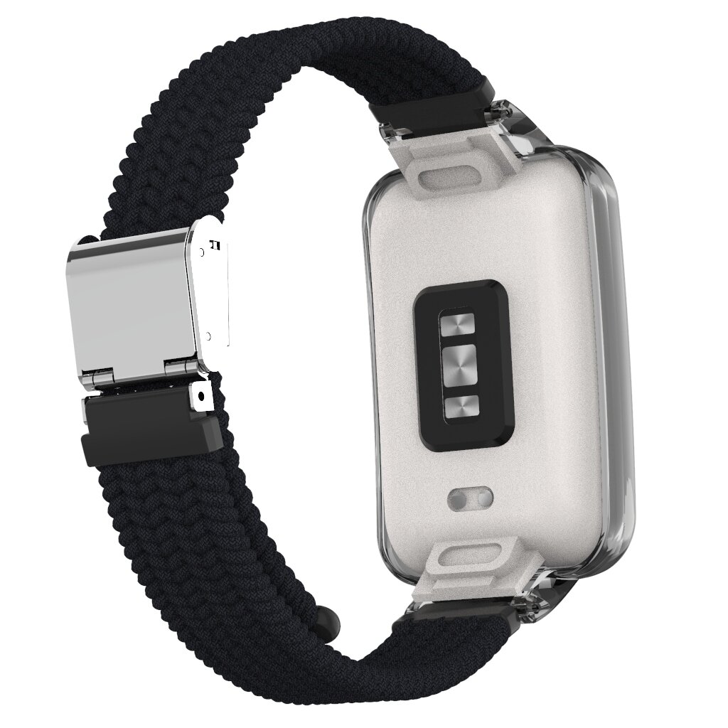 Geflochtenes Nylonband mit H&uuml;lle - Schwarz - Xiaomi Smart band 7 Pro