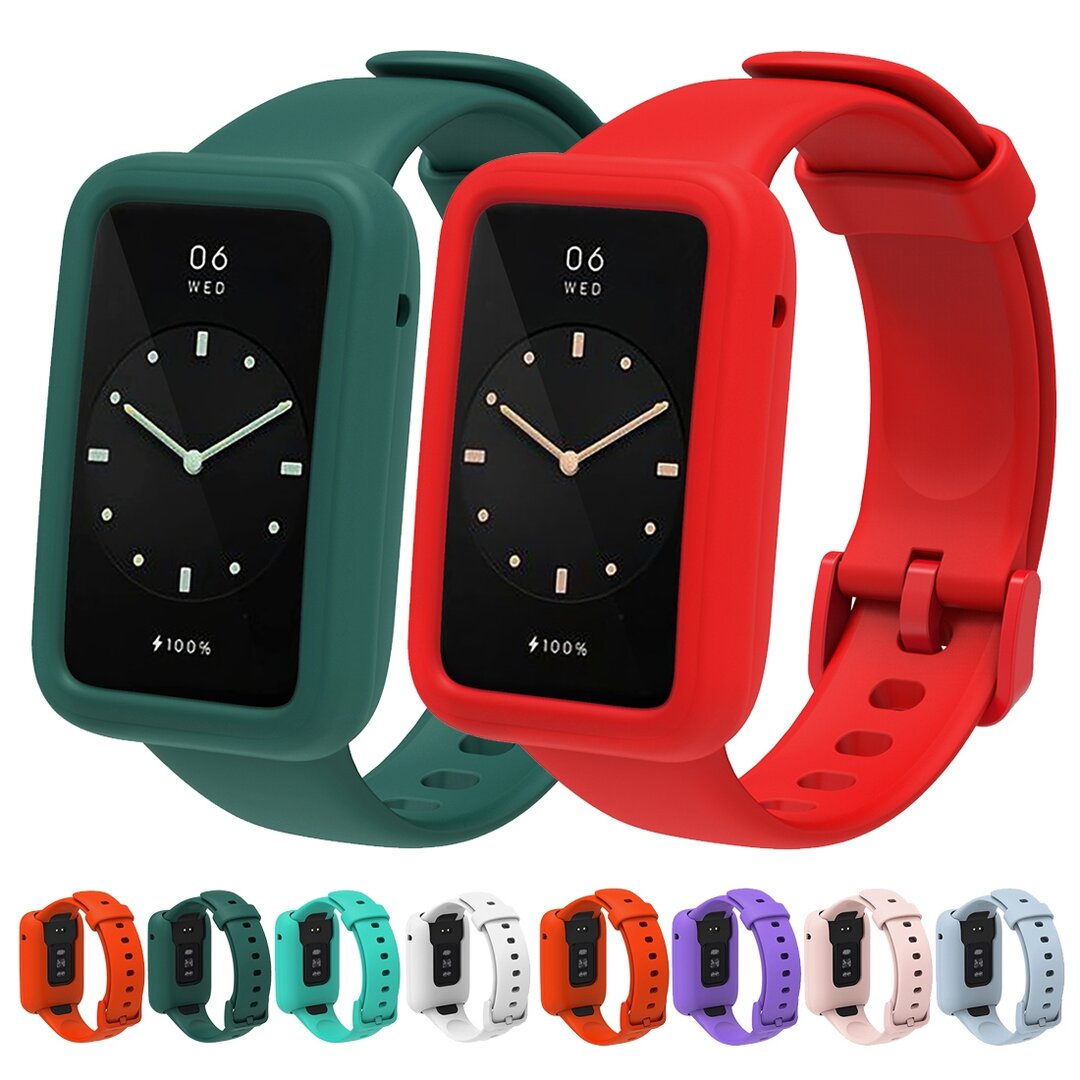 Silikon-Sportband mit H&uuml;lle - Orange - Xiaomi Smart band 7 Pro