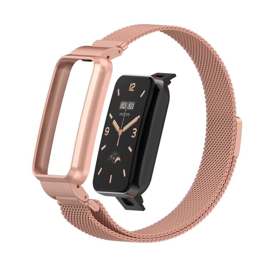Milanaise Loop mit H&uuml;lle - Rose gold - Xiaomi Smart Band 7 Pro