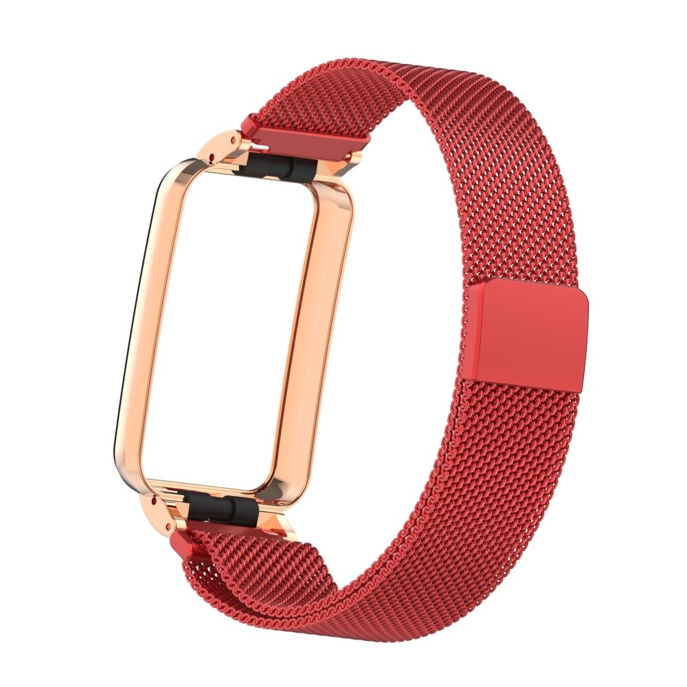 Milanaise Loop mit H&uuml;lle - Rot - Xiaomi Smart Band 7 Pro