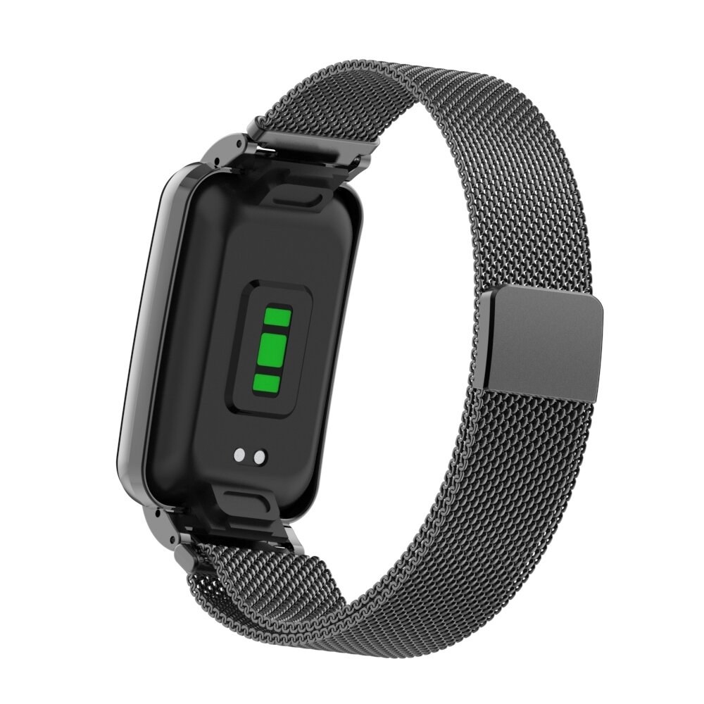 Milanaise Loop mit H&uuml;lle - Schwarz - Xiaomi Smart Band 7 Pro