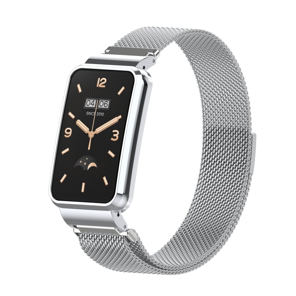 Milanaise Loop mit H&uuml;lle - Silber - Xiaomi Smart Band 7 Pro