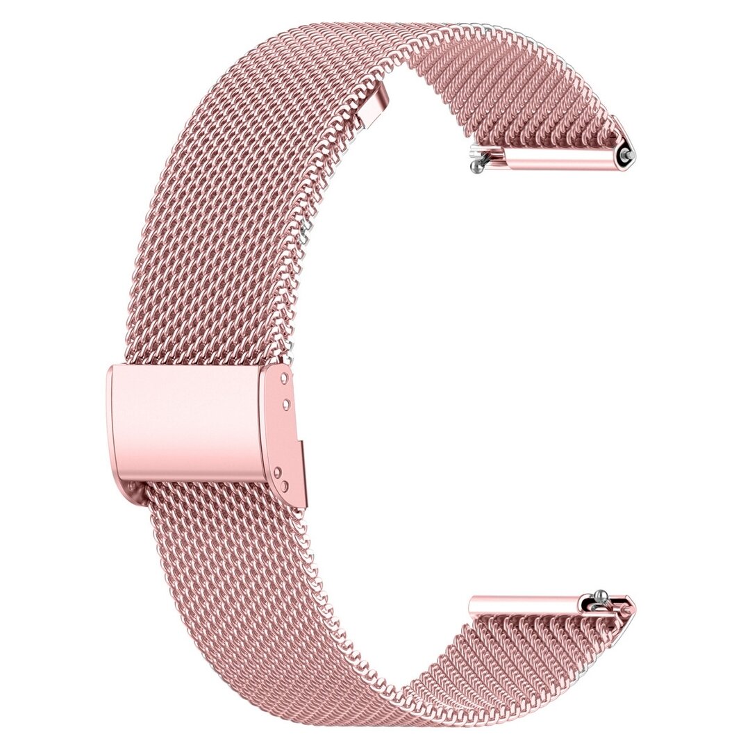 Fitbit Versa 3/4 &amp; Sense 1/2 - Milanaise Armband mit Klemmverschluss - Ros&eacute;gold