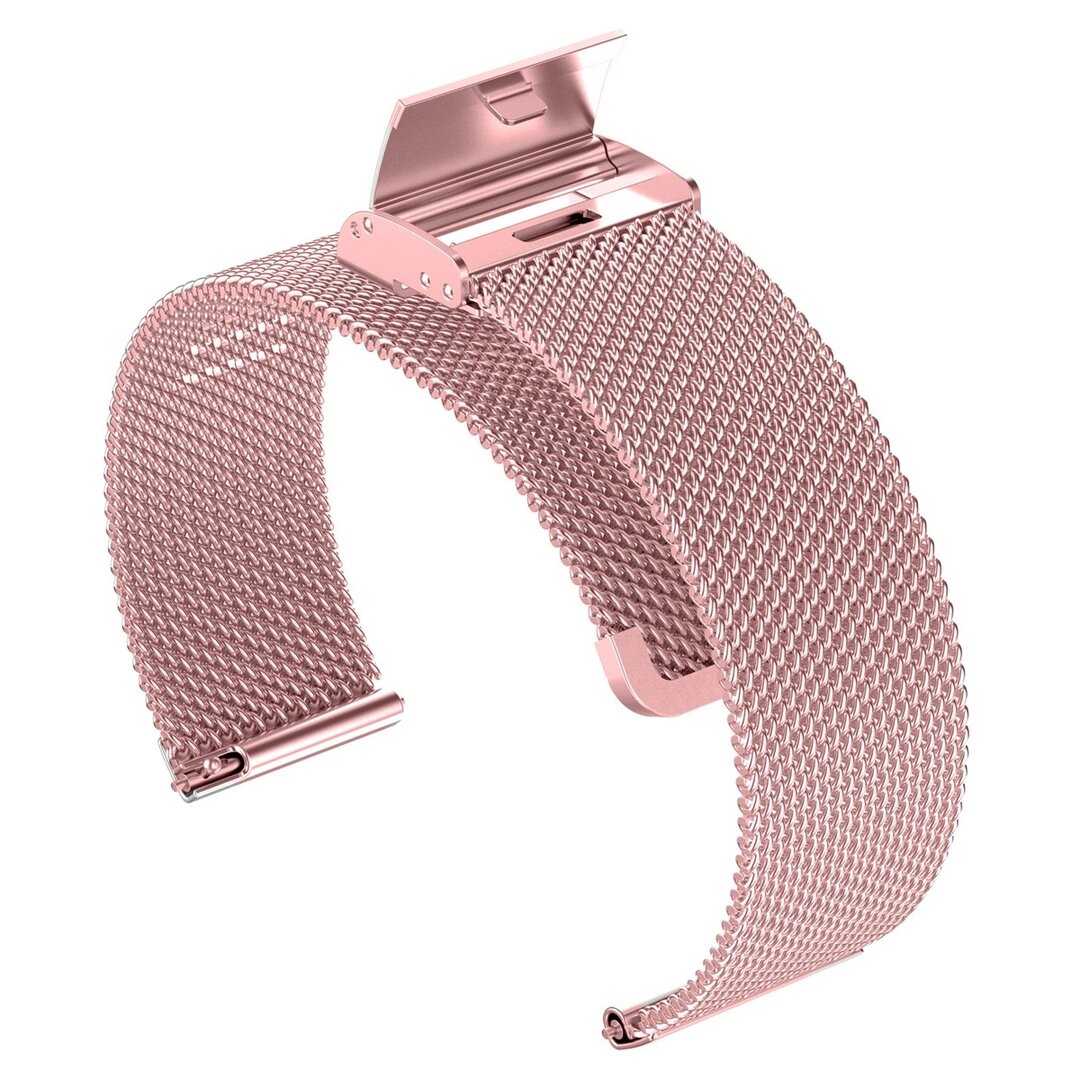 Fitbit Versa 3/4 &amp; Sense 1/2 - Milanaise Armband mit Klemmverschluss - Ros&eacute;gold