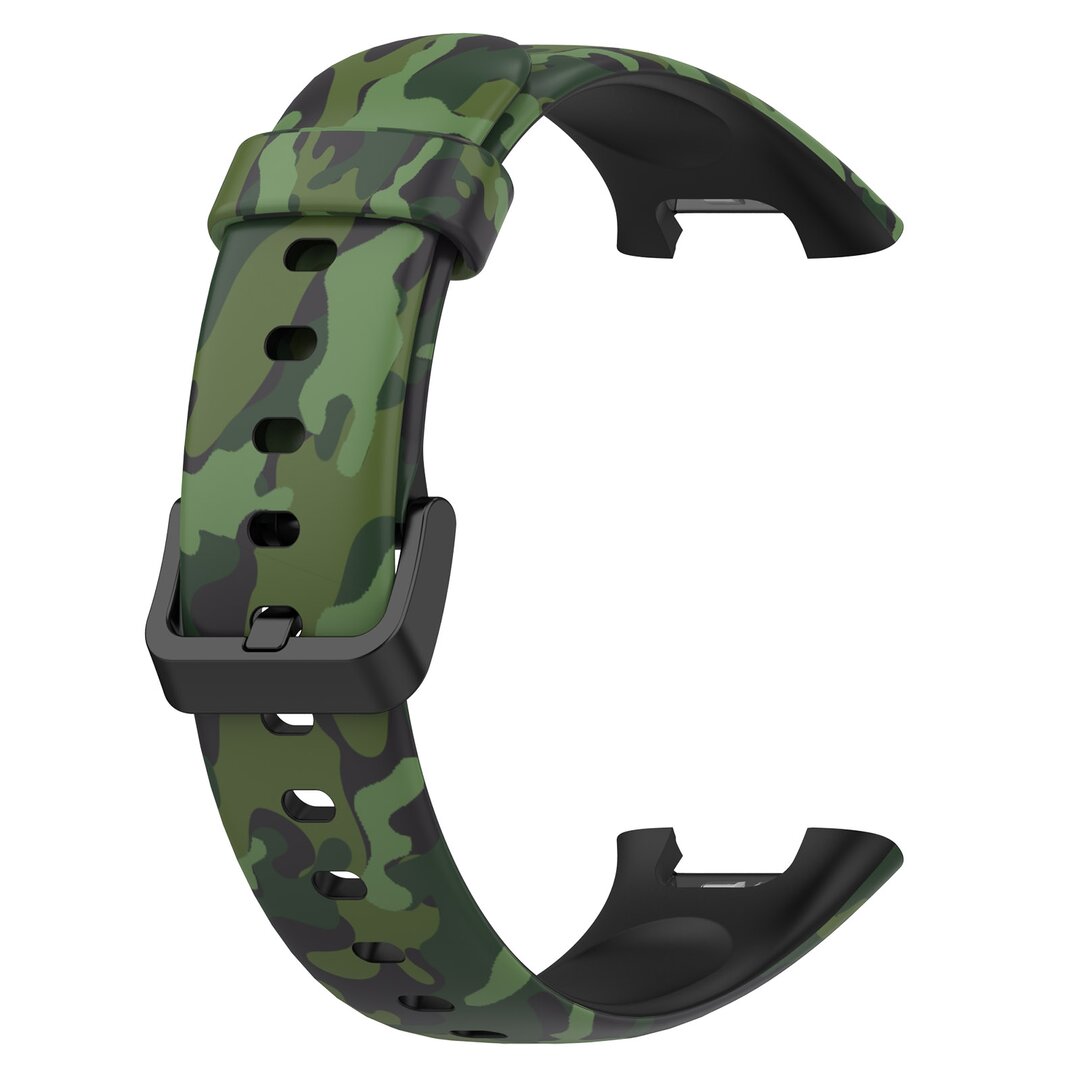 Silikonband mit Druck - Camouflage gr&uuml;n - Xiaomi Smart band 7 Pro