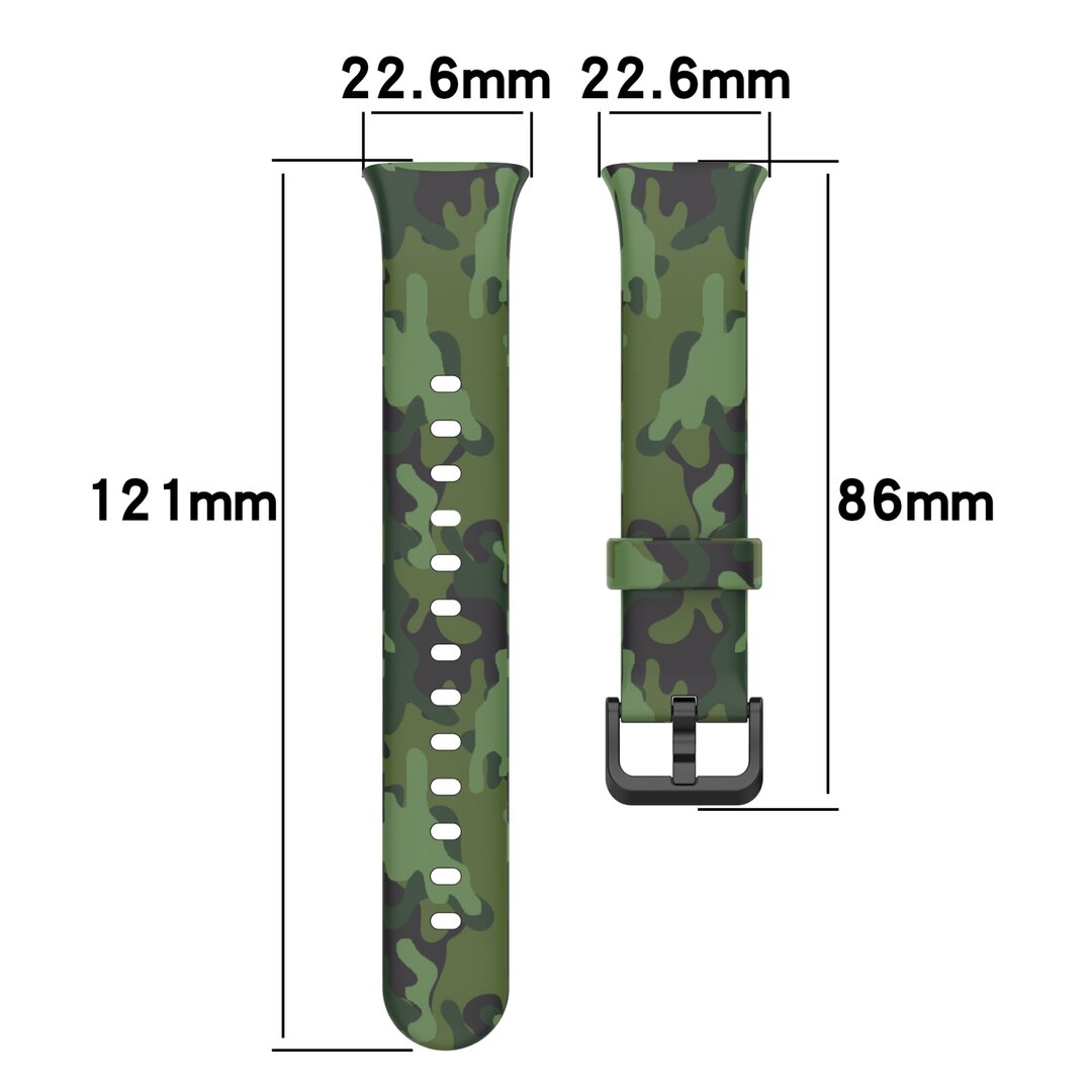 Silikonband mit Druck - Camouflage blau - Xiaomi Smart band 7 Pro