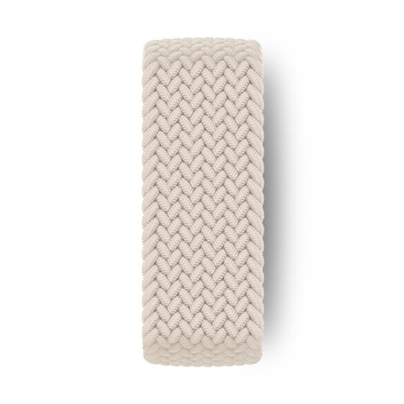 Geflochtenes Solo Loop Nylonband - Gr&ouml;&szlig;e: M - Polarstern / Starlight - Geeignet f&uuml;r Apple Watch 44mm / 45mm / 49mm