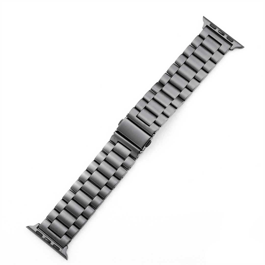 Stahlgliederarmband - Space Grau - Passend f&uuml;r Apple Watch 38mm / 40mm / 41mm / 42mm