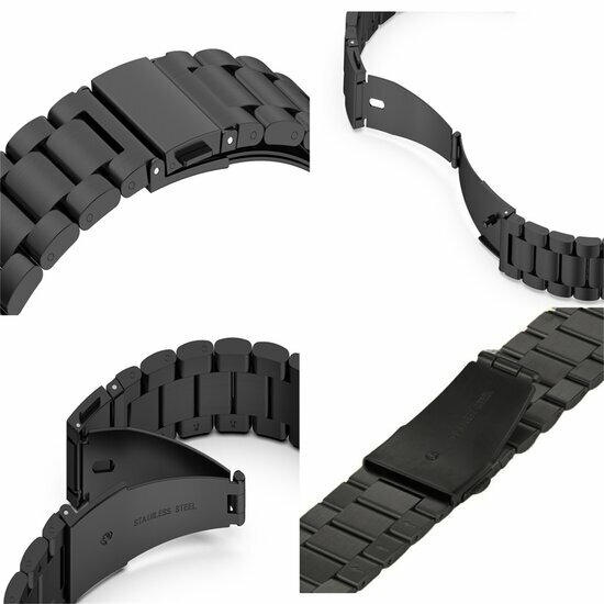 Stahlgliederarmband - Space Grau - Passend f&uuml;r Apple Watch 38mm / 40mm / 41mm / 42mm