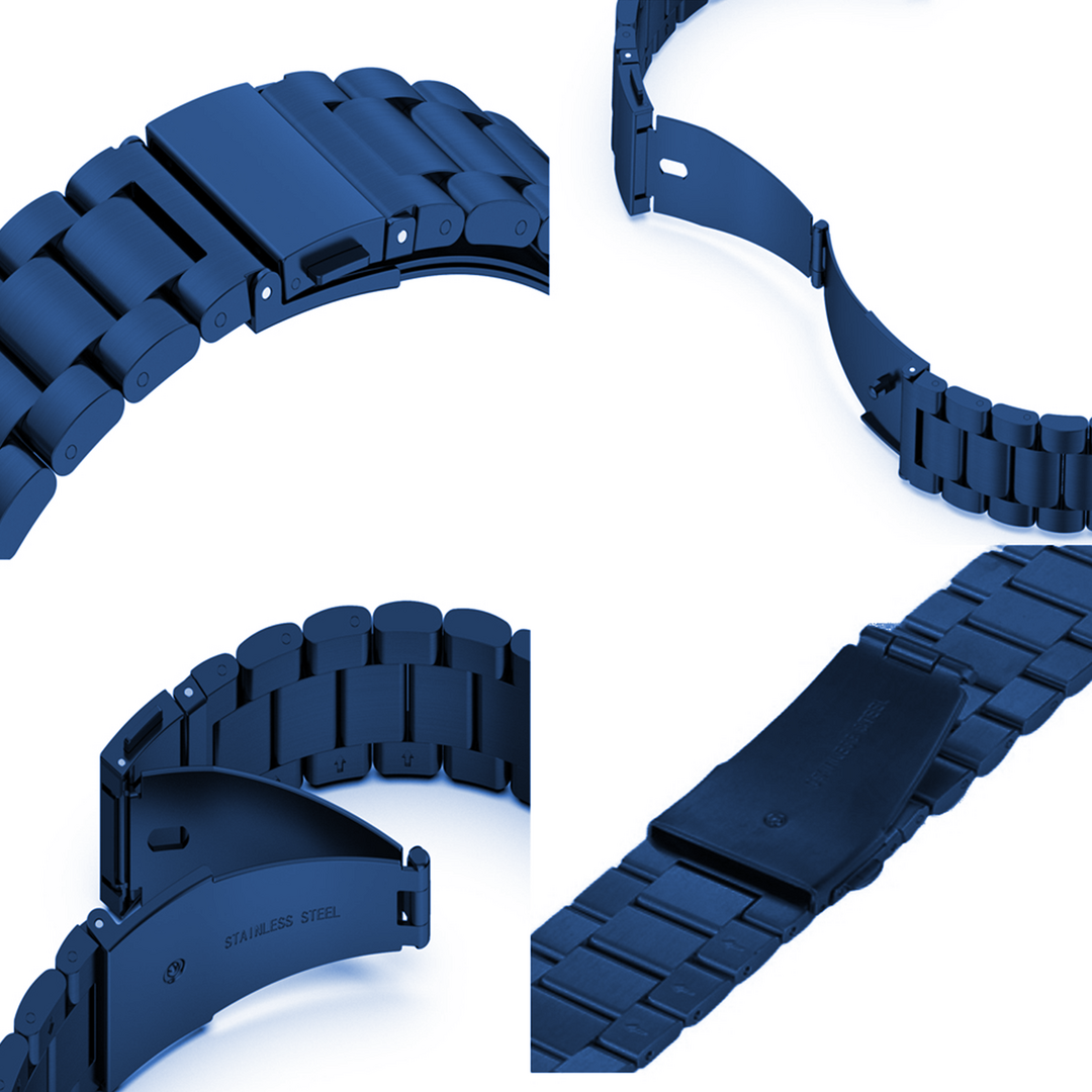 Stahlgliederarmband - Dunkelblau - Geeignet f&uuml;r Apple Watch 38mm / 40mm / 41mm / 42mm