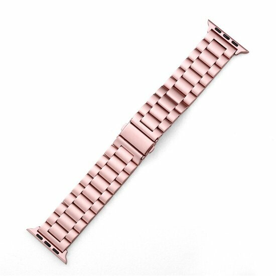 Stahlgliederarmband - Rose pink - Passend f&uuml;r Apple Watch 38mm / 40mm / 41mm / 42mm