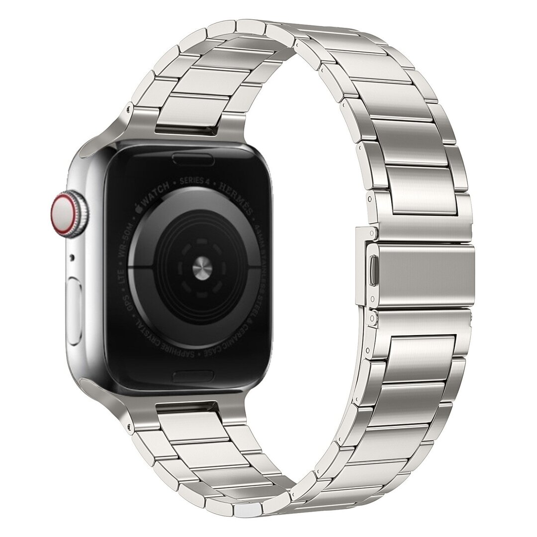 Stahlgliederarmband - Polarstern / Starlight - Passend f&uuml;r Apple Watch 38mm / 40mm / 41mm / 42mm