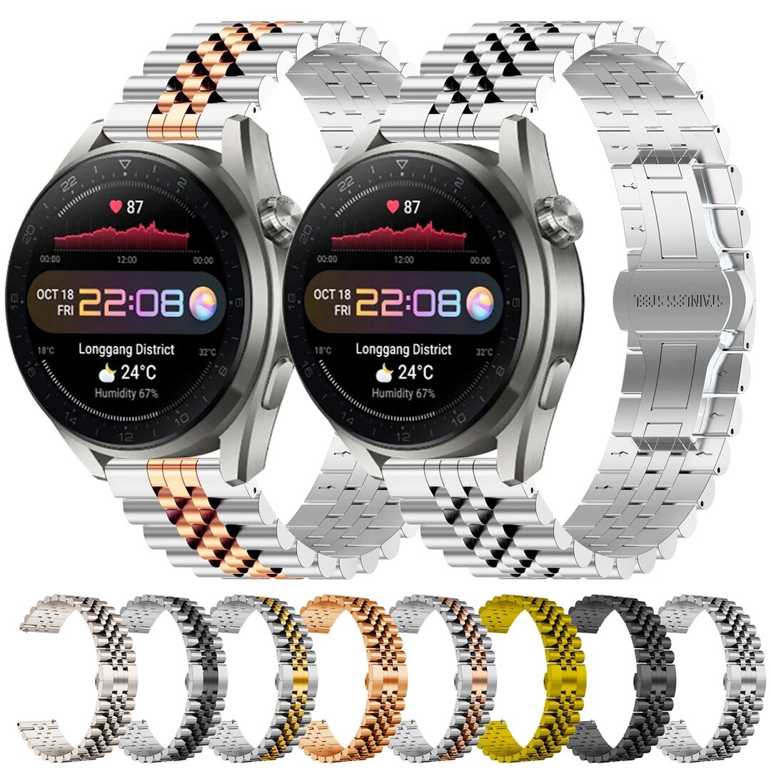 Huawei Watch GT 3 Pro - 43mm - Stahlband - Silber / Ros&eacute;gold