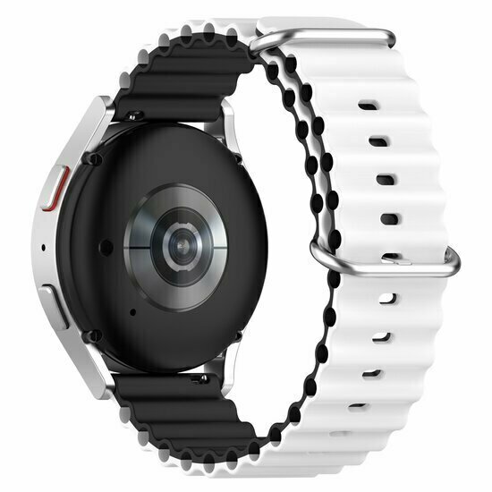 Huawei Watch GT 3 Pro - 43mm - Ocean Style Silikonarmband - Wei&szlig;/Schwarz