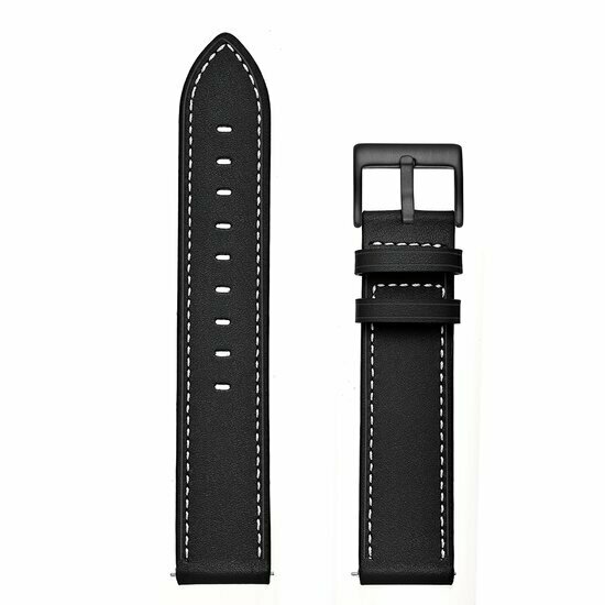 Lederarmband - Schwarz - Huawei Watch GT 2 &amp; GT 3 - 42mm