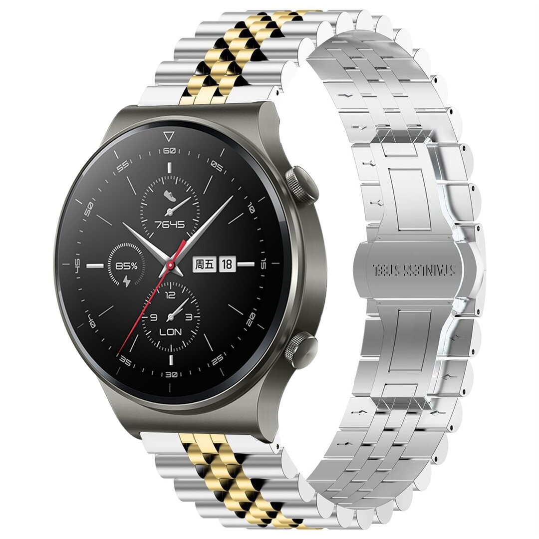 Stahlband - Silber / Gold - Huawei Watch GT 2 Pro / GT 3 Pro - 46mm