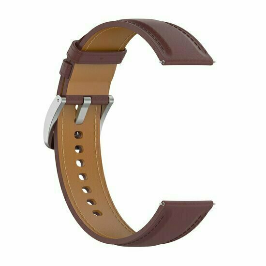 Luxuri&ouml;ses Lederarmband - Dunkelbraun - Huawei Watch GT 2 Pro / GT 3 Pro - 46mm