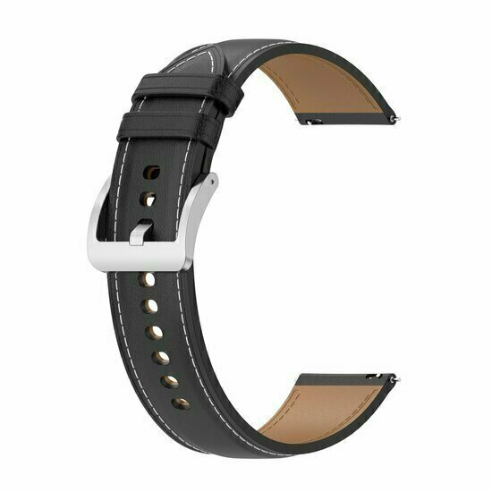 Luxuri&ouml;ses Lederarmband - Schwarz - Huawei Watch GT 2 Pro / GT 3 Pro - 46mm