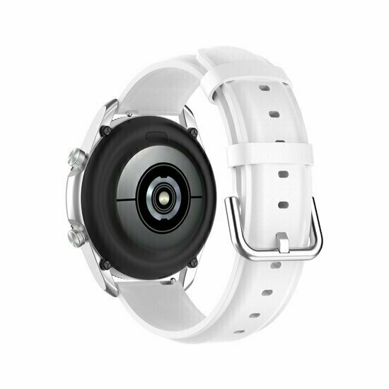 Klassisches Lederarmband - Wei&szlig; - Huawei Watch GT 2 Pro / GT 3 Pro - 46mm