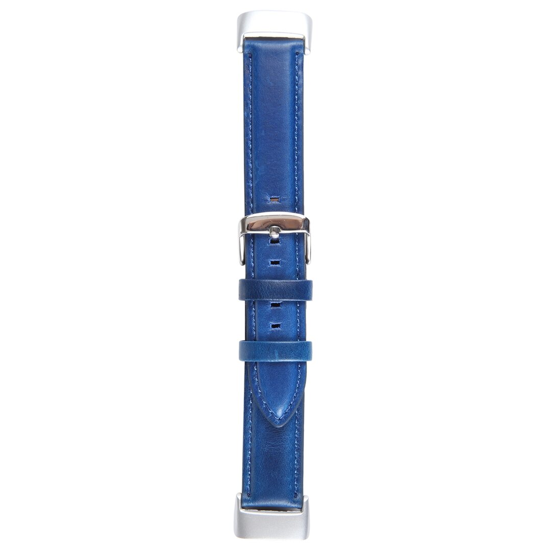 Fitbit Charge 5 &amp; 6 Band - Echtes Leder - Blau