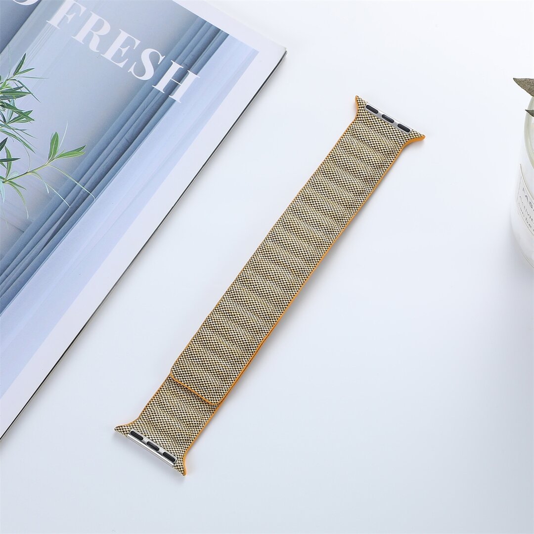 Denim-Nylonarmband - Ocker - Geeignet f&uuml;r Apple Watch 44mm / 45mm / 46mm / 49mm