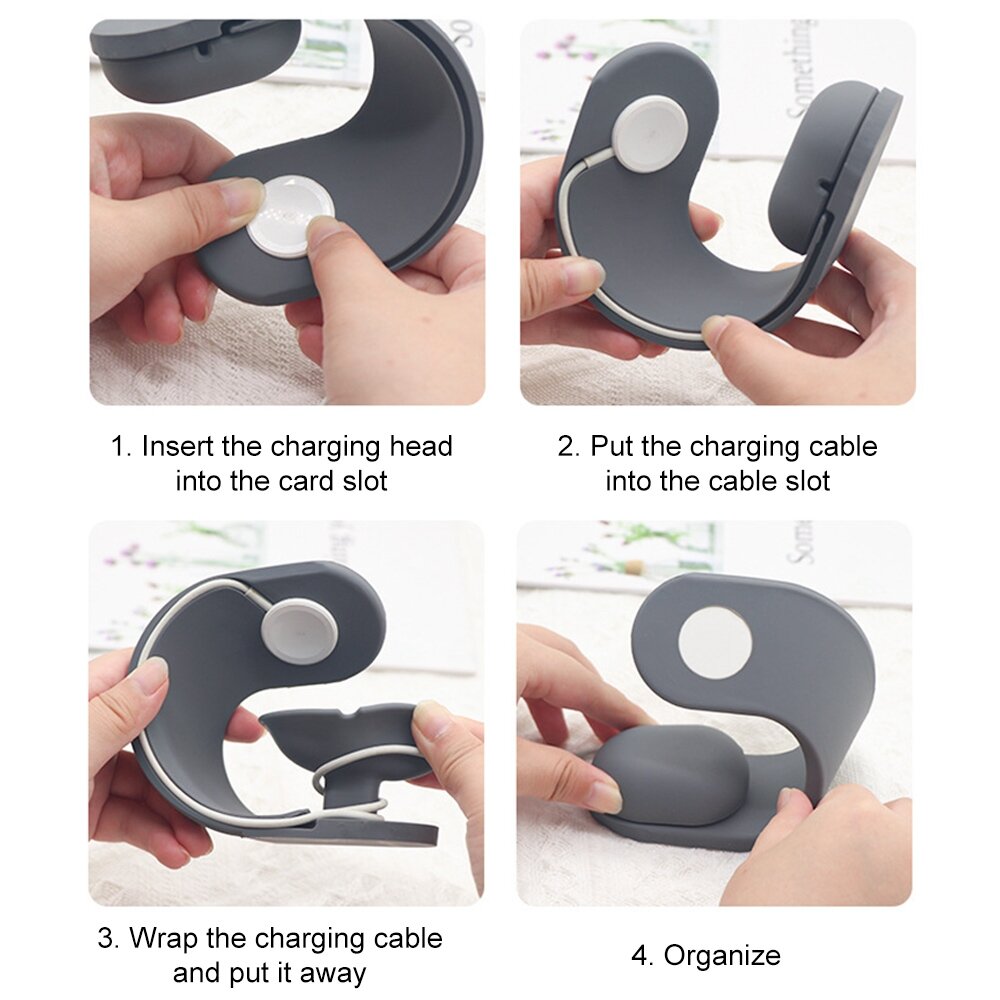 Apple Watch Halter - Silikon - Schwarz - Geeignet f&uuml;r Apple Watch
