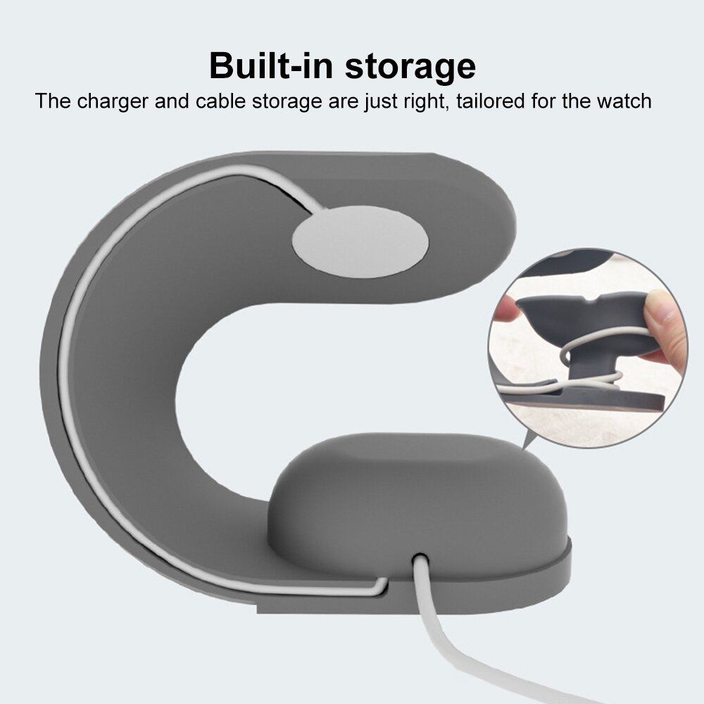 Apple Watch Halter - Silikon - Schwarz - Geeignet f&uuml;r Apple Watch