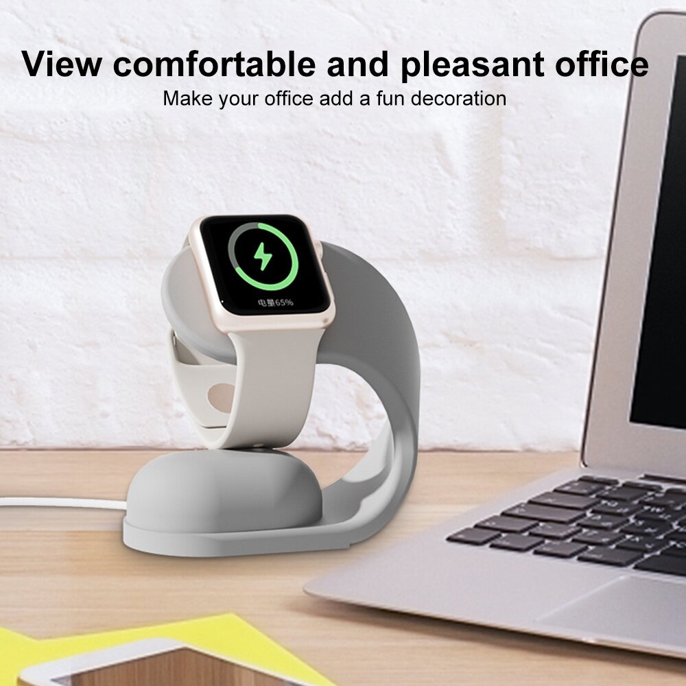 Apple Watch Halter - Silikon - Wei&szlig; - Geeignet f&uuml;r Apple Watch