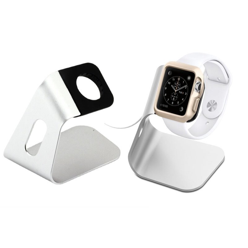 Apple Watch Halter - Aluminium Dockingstation - Silber - Geeignet f&uuml;r Apple Watch