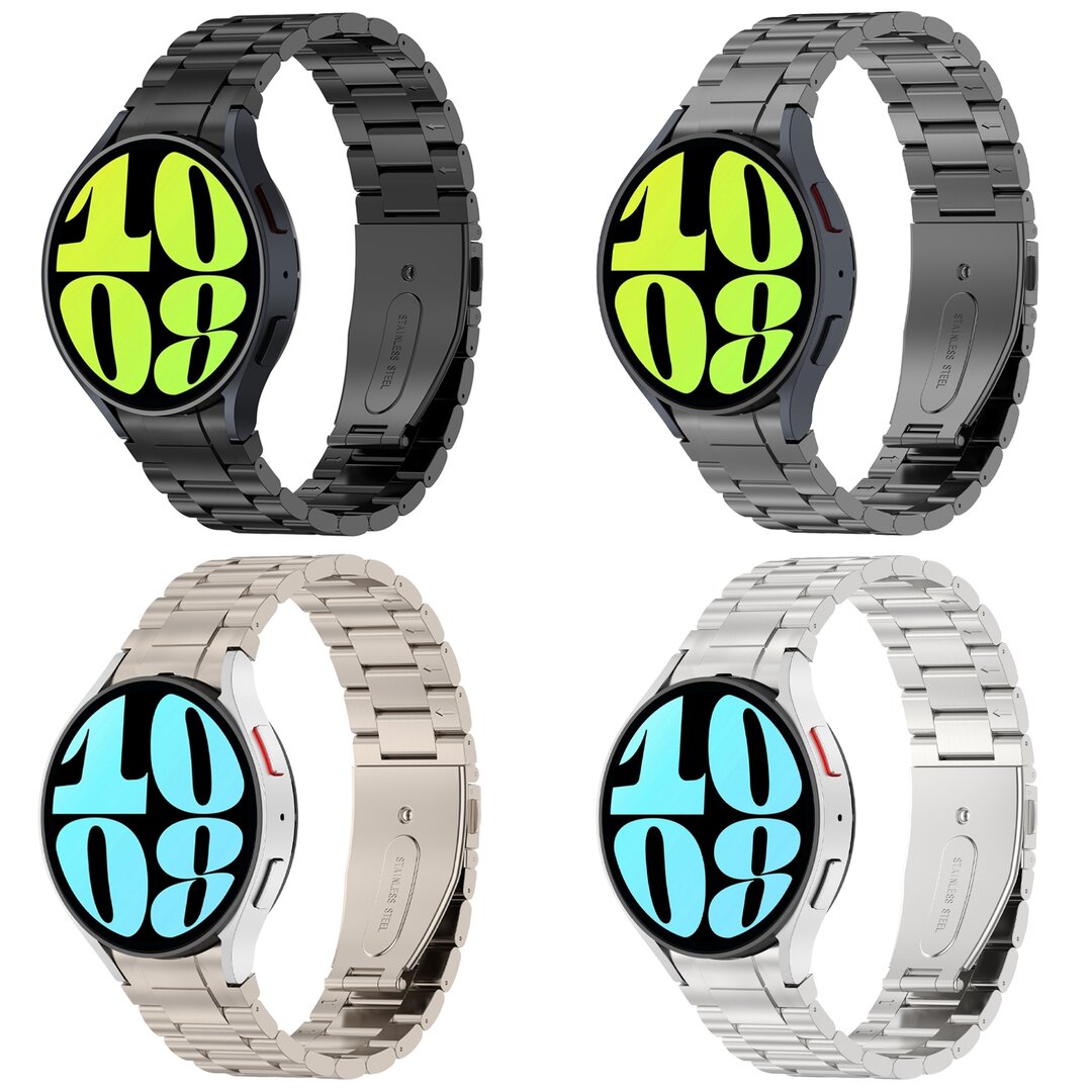 Stahlband mit Verbindungsknopf - Silber - Samsung Galaxy Watch 6 - 40mm &amp; 44mm