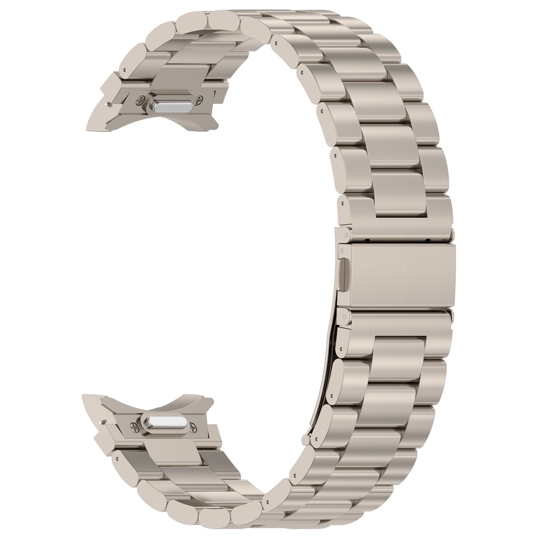 Stahlband mit Verbindungsknopf - Titanium Farbe - Samsung Galaxy Watch 6 - 40mm &amp; 44mm