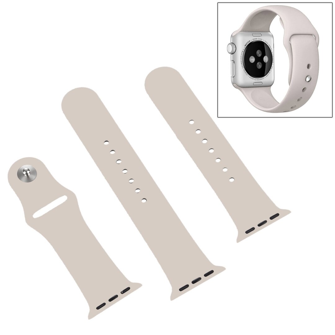 Gummi-Sportband - Polarstern / Starlight - Geeignet f&uuml;r Apple Watch 38mm / 40mm / 41mm