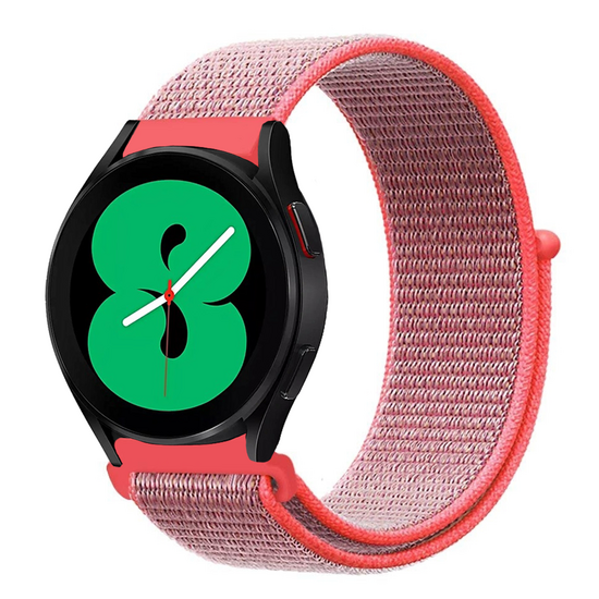 Sport Loop Nylonband - Rosa - Samsung Galaxy Watch 7 - 40mm / 44mm &amp; Watch FE
