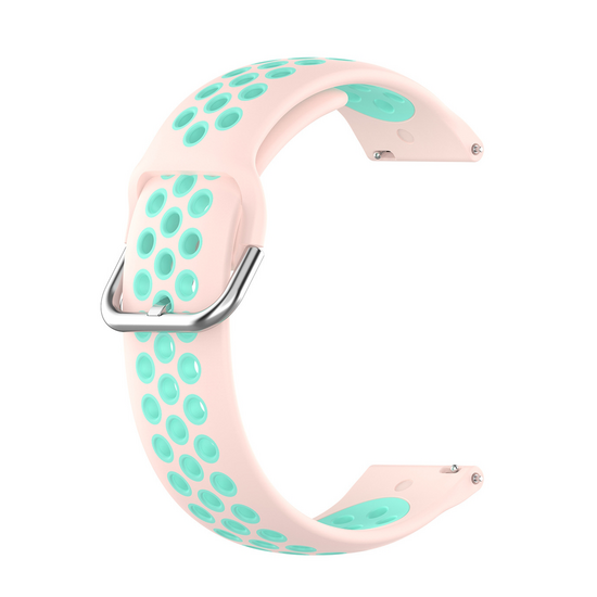 Silikon-Sportarmband mit Schnalle - Pink + T&uuml;rkis - Samsung Galaxy Watch 7 - 40mm / 44mm &amp; Watch FE