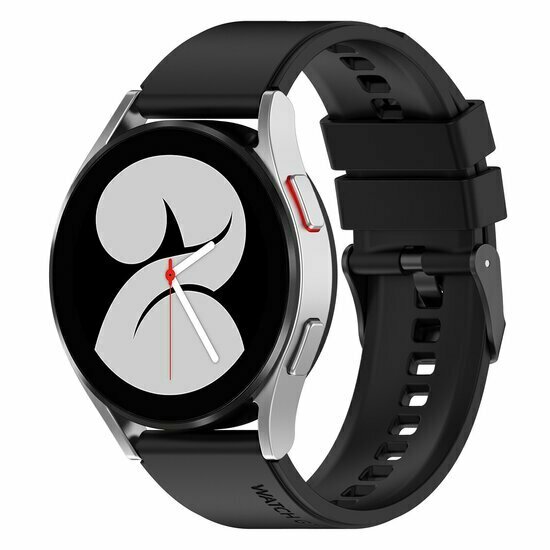 Silikonband mit Schnalle - Schwarz - Samsung Galaxy Watch 7 - 40mm / 44mm &amp; Watch FE