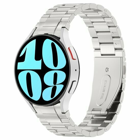 Stahlband mit Verbindungsknopf - Silber - Samsung Galaxy Watch 7 - 40mm / 44mm &amp; Watch FE