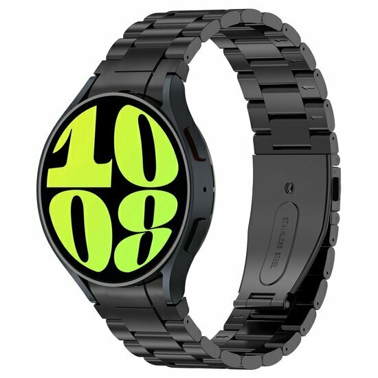 Stahlband mit Verbindungsknopf - Schwarz - Samsung Galaxy Watch 7 - 40mm / 44mm &amp; Watch FE