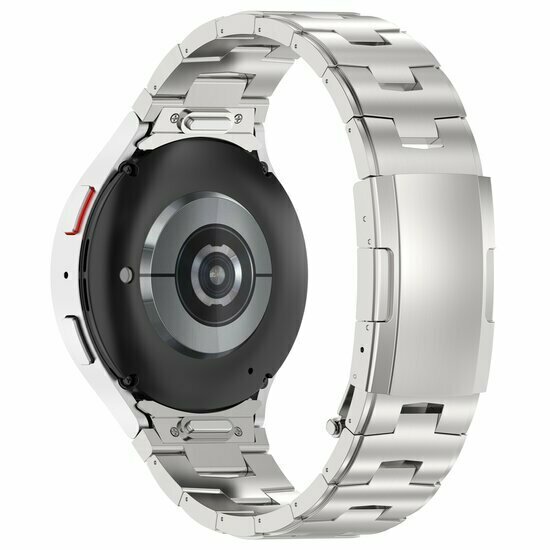 Titaniumband mit Verbindungsknopf - Silber - Samsung Galaxy Watch 7 - 40mm / 44mm &amp; Watch FE